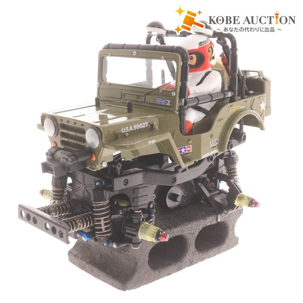 ■ タミヤ 電動ラジコンバギー ワイルドウィリー2 1/10 電動RCオフロードカー WR-02 シャーシ 自動車 動作未確認 付属品付き拍卖