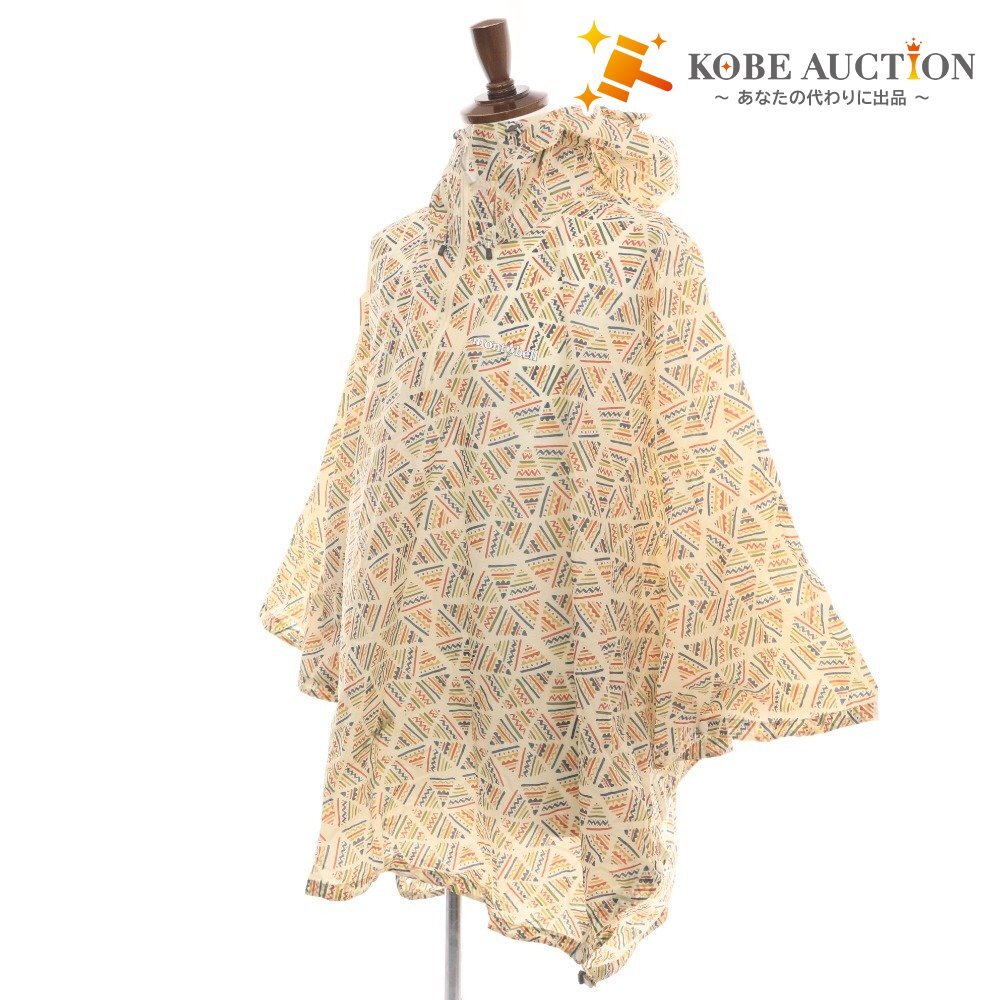 ■ モンベル レイン ポンチョ プリント トレッキング 1128668 アウター 雨具 レインウェア アウトドア用品 メンズ レディース M イエロー拍卖
