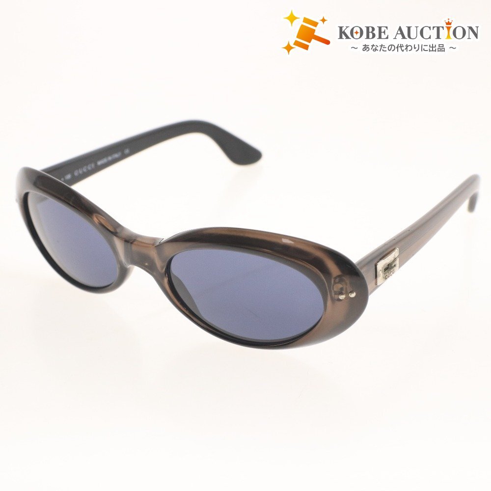 ■ グッチ フルリム オーバル サングラス GG 2413/N/S 52 □19 135 アイウェア 度なし ブラック ケース付き拍卖