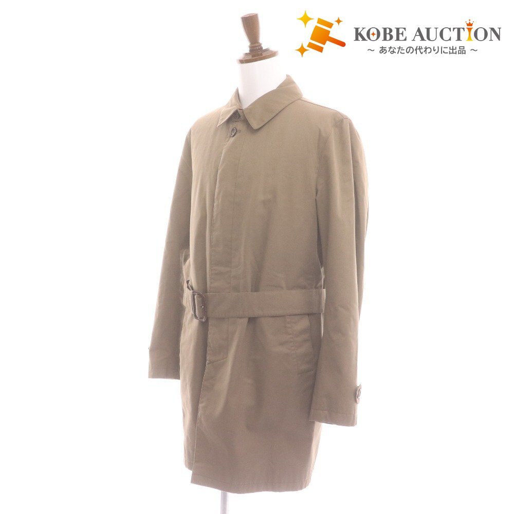 ■ ヘルノ コート アウターシンプル裏チェック ベルト比翼ボタン メンズ 50 カーキ拍卖