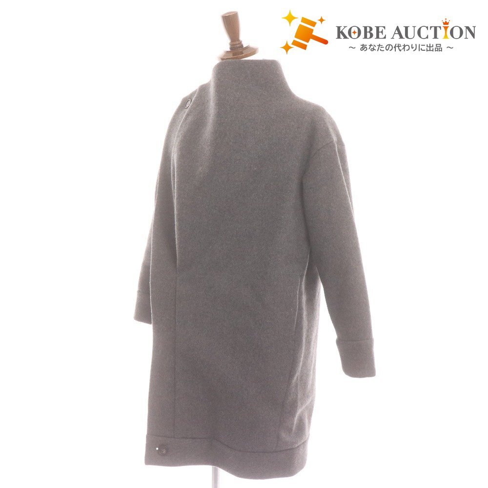■ チャラヤン コート アウター 比翼ボタン スタンドカラー メンズ M グレー拍卖