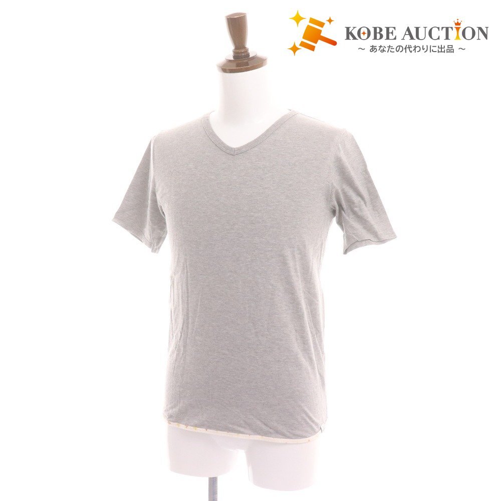 ■ ビズビム Tシャツ カットソー 半袖 トップス シンプル Vネック メンズ 1 (S相当)グレー拍卖