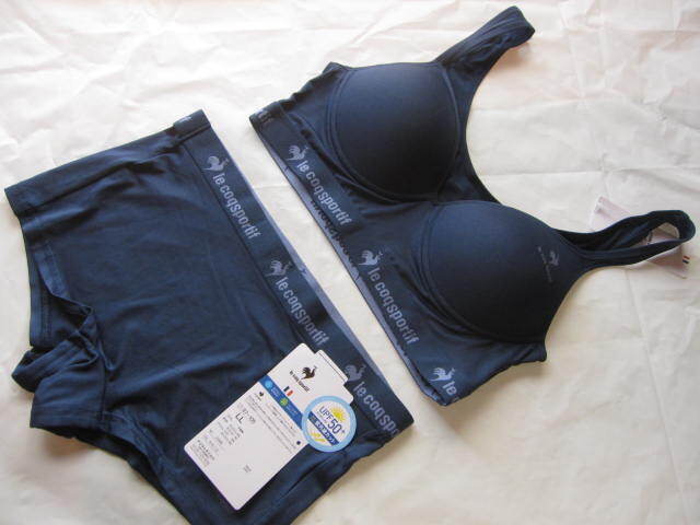 *送料無料*新品*LL*ルコック*ブラ+ショーツ*ネイビー*UPF50*乾きやすい*軽量素材*ストレッチ*le coq sportif拍卖