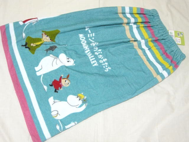 *新品*ムーミン谷のなかまたち*80㎝丈*巻き巻きタオル*制菌加工・紫外線遮蔽加工*裏面カラーパイル*みんなでならんで*拍卖