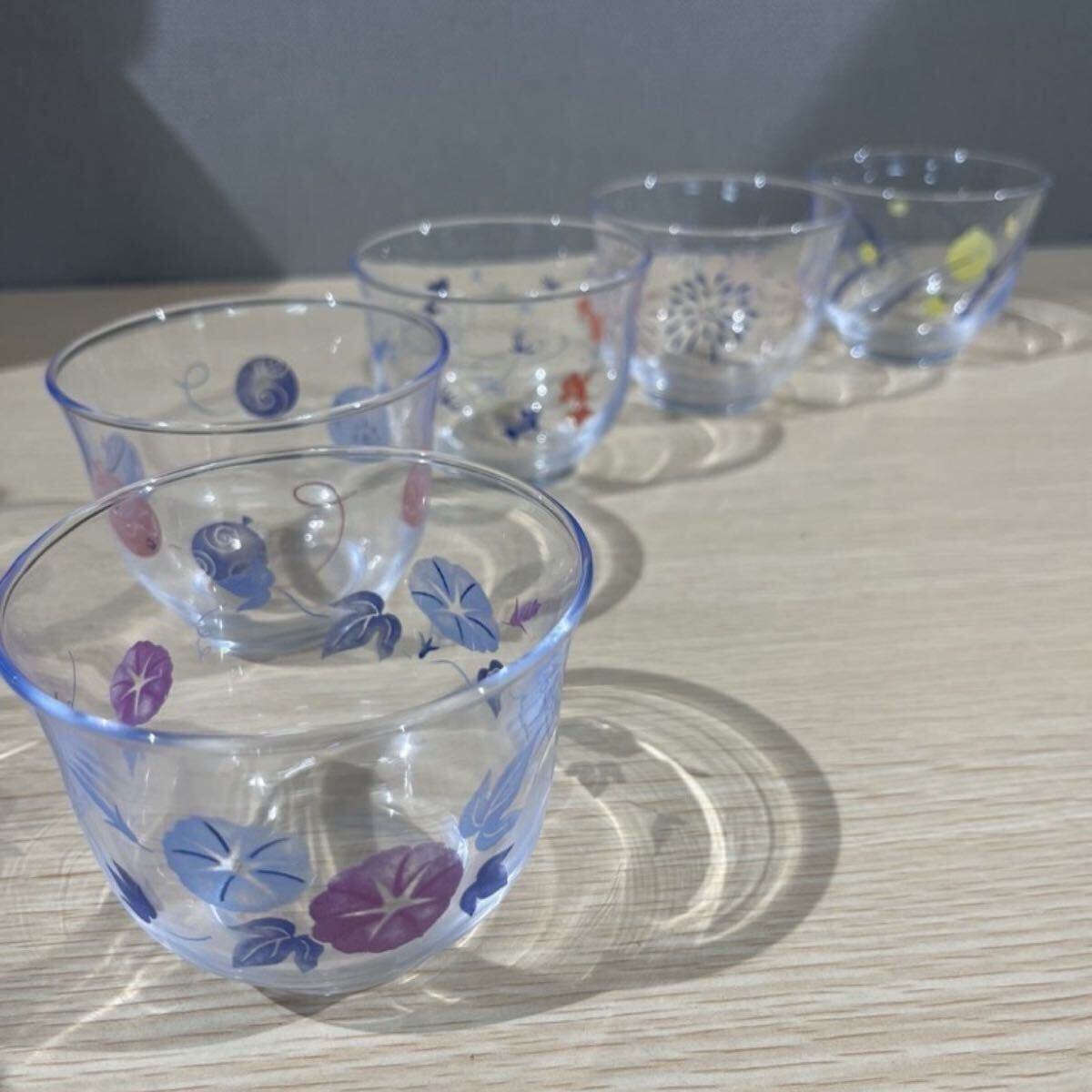 ★東洋佐々木ガラス 夏の詩 冷茶セット 5個入り 食洗機対応 日本製 約205ml サイズ(約)口径8.4cm 高さ6.7cm拍卖