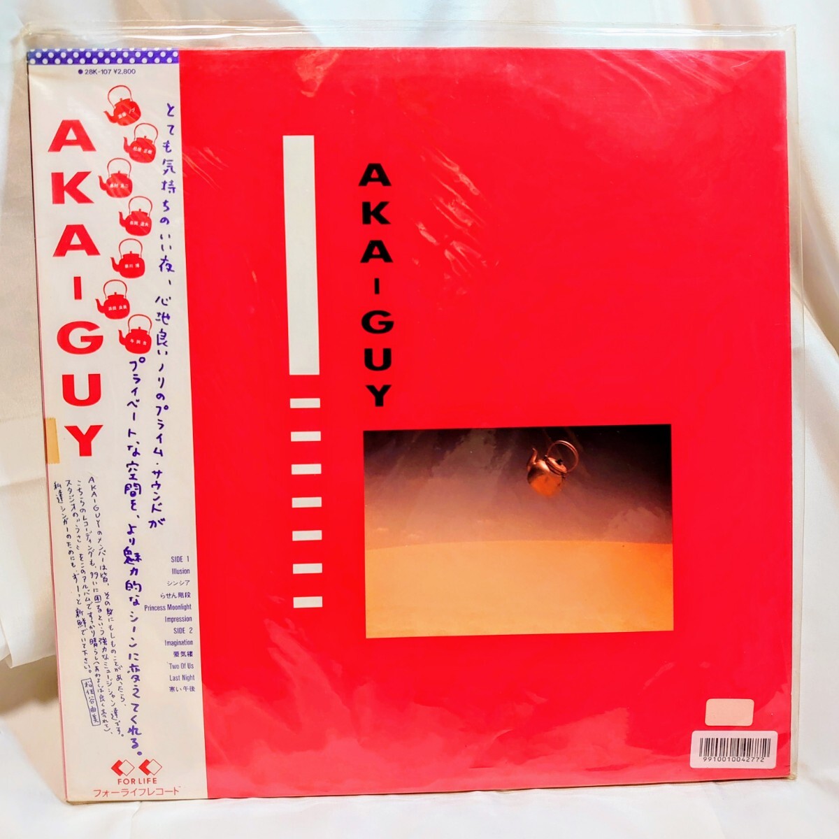 8444【LP盤】 Aka-Guy / 斉藤ノブ 松原正樹 島村英二 長岡道夫 新川博 浜田良美 与詞古 28K-107 和ジャズ シティポップ レコード 帯拍卖