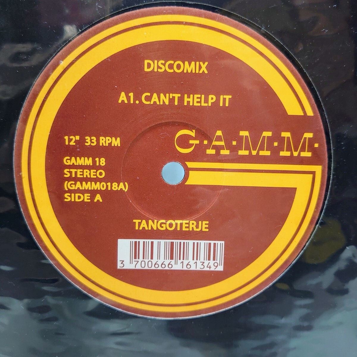 8534【スウェーデン盤 / 12インチ】Tangoterje / Can't Help It GAMM18 洋楽 タンゴテリエ クラブミュージック アナログ レコード拍卖