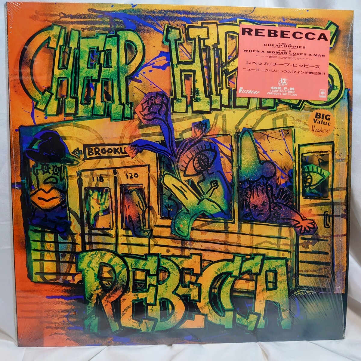 8555【12インチ】 REBECCA レベッカ / Cheap Hippies 12AH2150 和ロック 12インチ レコード 邦楽 シュリンク拍卖