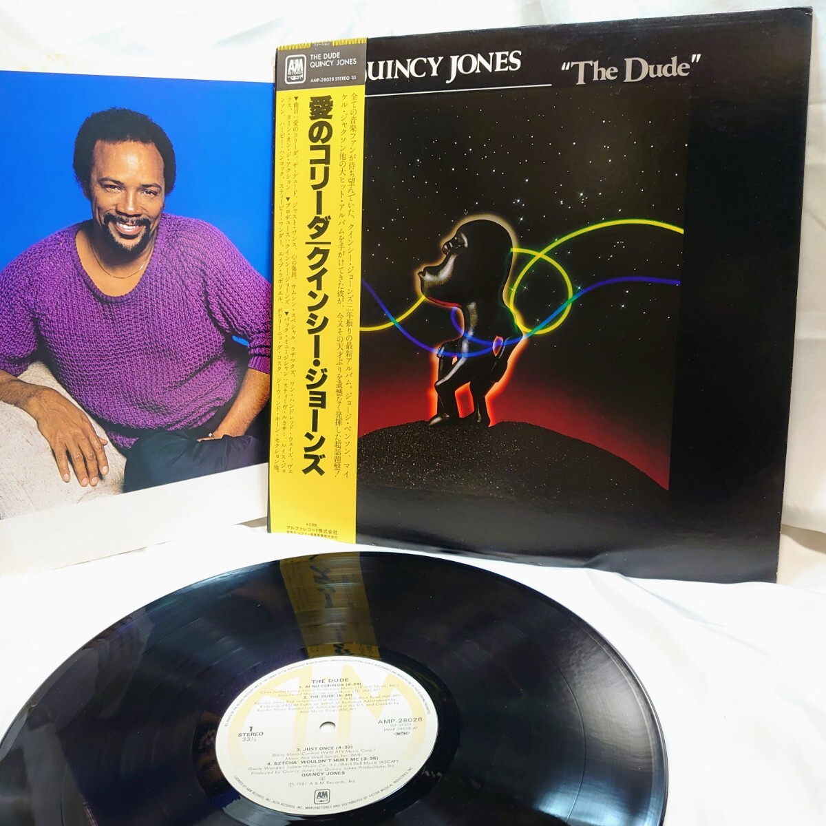 8570【LP盤】 クインシージョーンズ Quincy Jones / The Dude 愛のコリーダ AMP-28028 JAZZ ジャズ フュージョン 12インチ レコード 帯拍卖