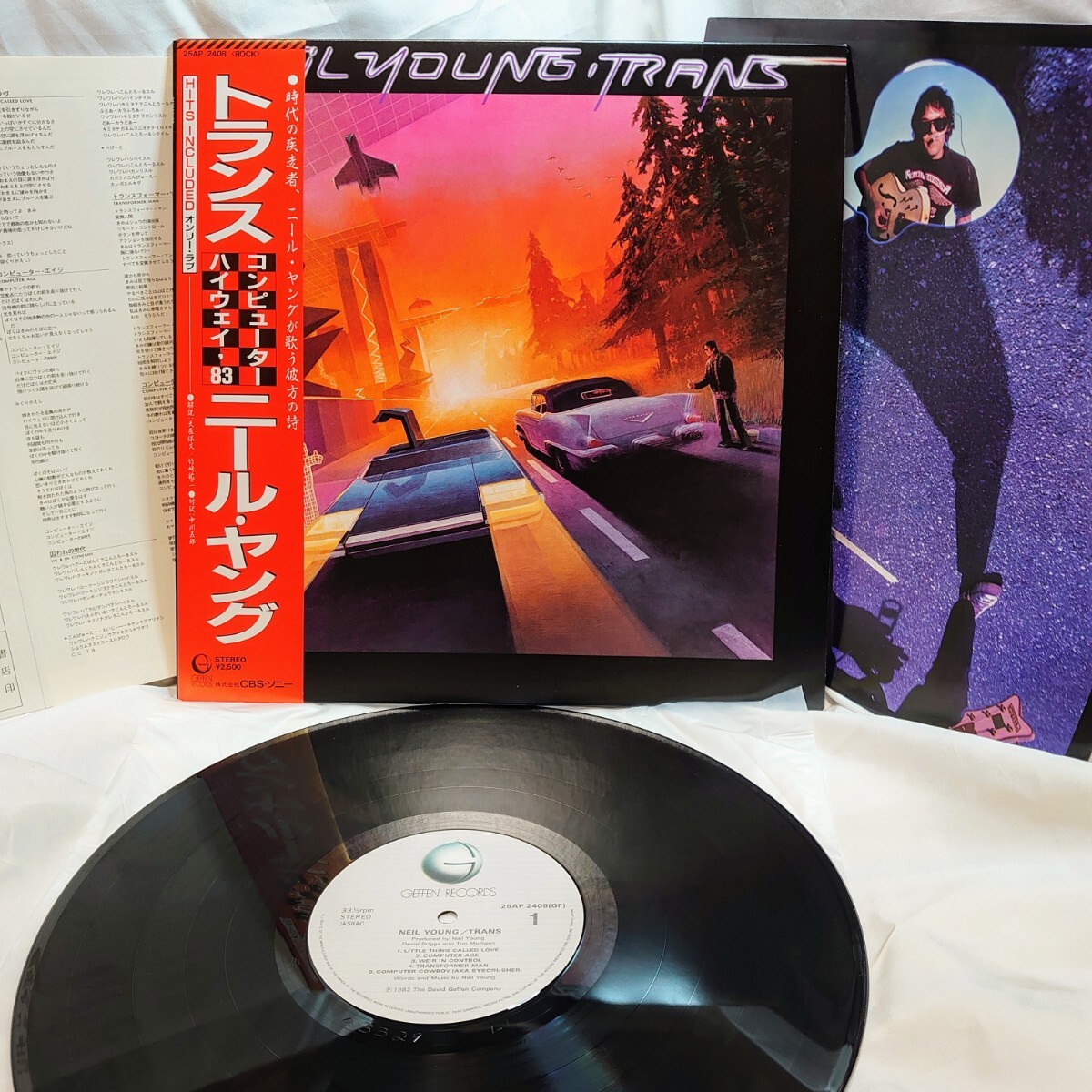 8581【LP盤】 ニールヤング Neil Young / Trans 25AP2408 洋楽 ロック ニューウェイヴ 12インチ レコード 帯拍卖