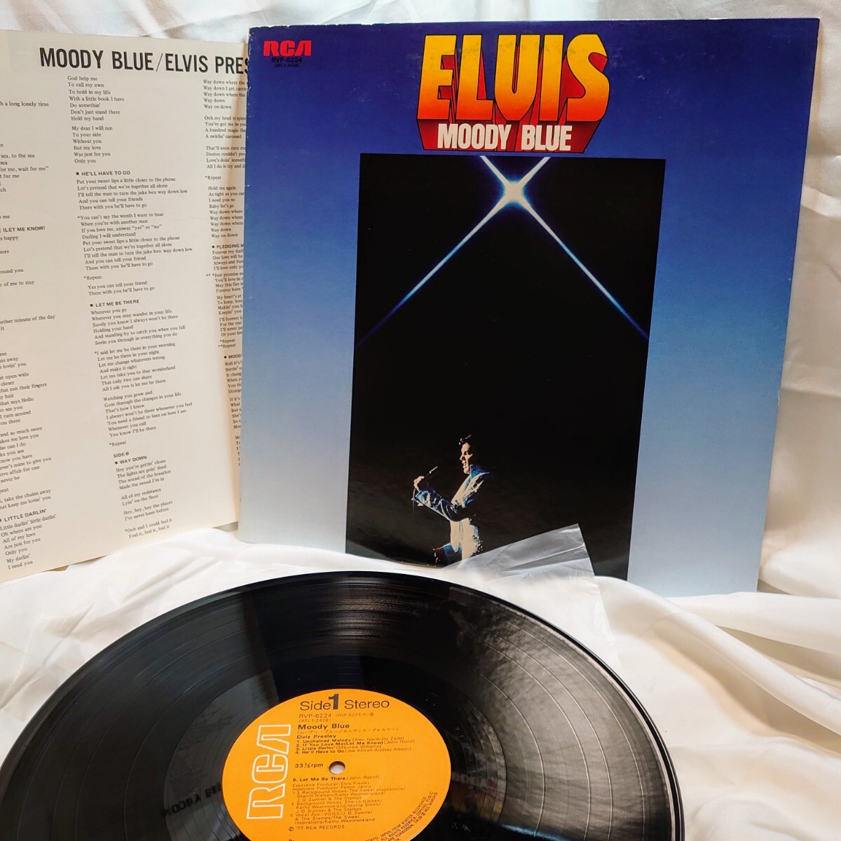 8584【LP盤】 Elvis Presley エルヴィスプレスリー / Moody Blue RVP-6224 洋楽 ロック 12インチ レコード拍卖