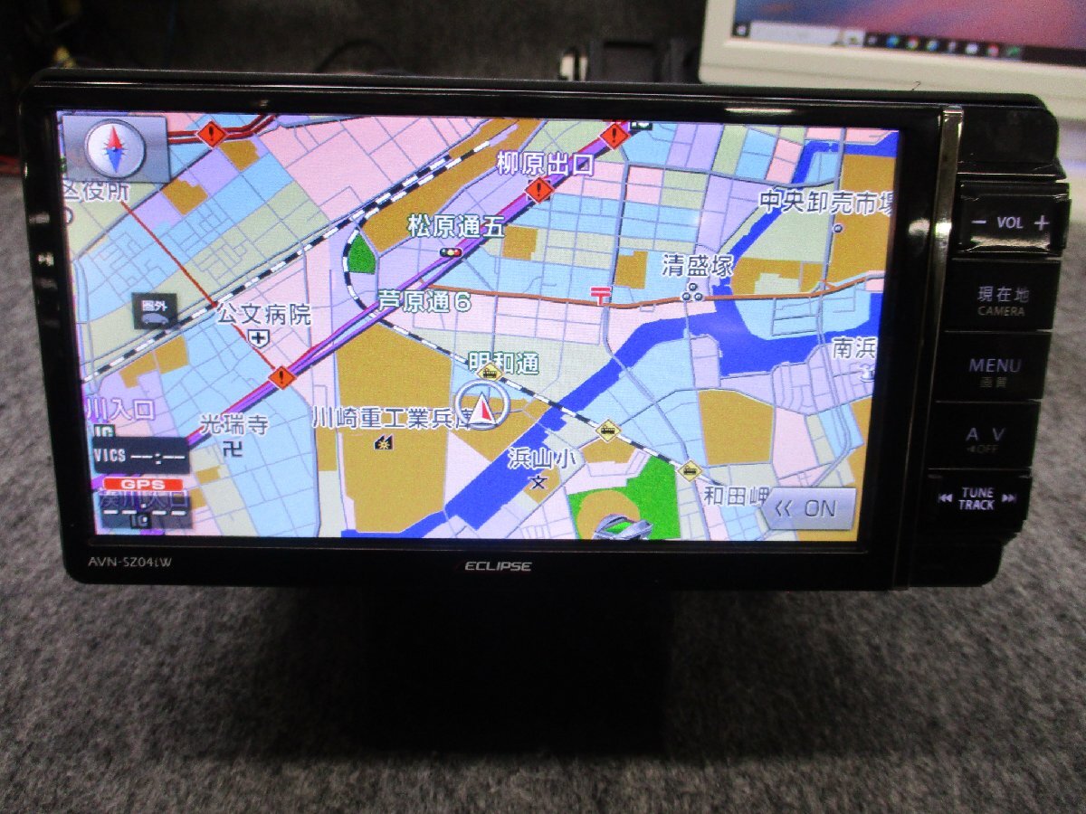▼ イクリプス メモリーナビ 2014年 AVN-SZ04iW CD DVD Bluetoothオーディオ フルセグ 地デジ マイク付 ECLIPSE ワイド 中古品拍卖