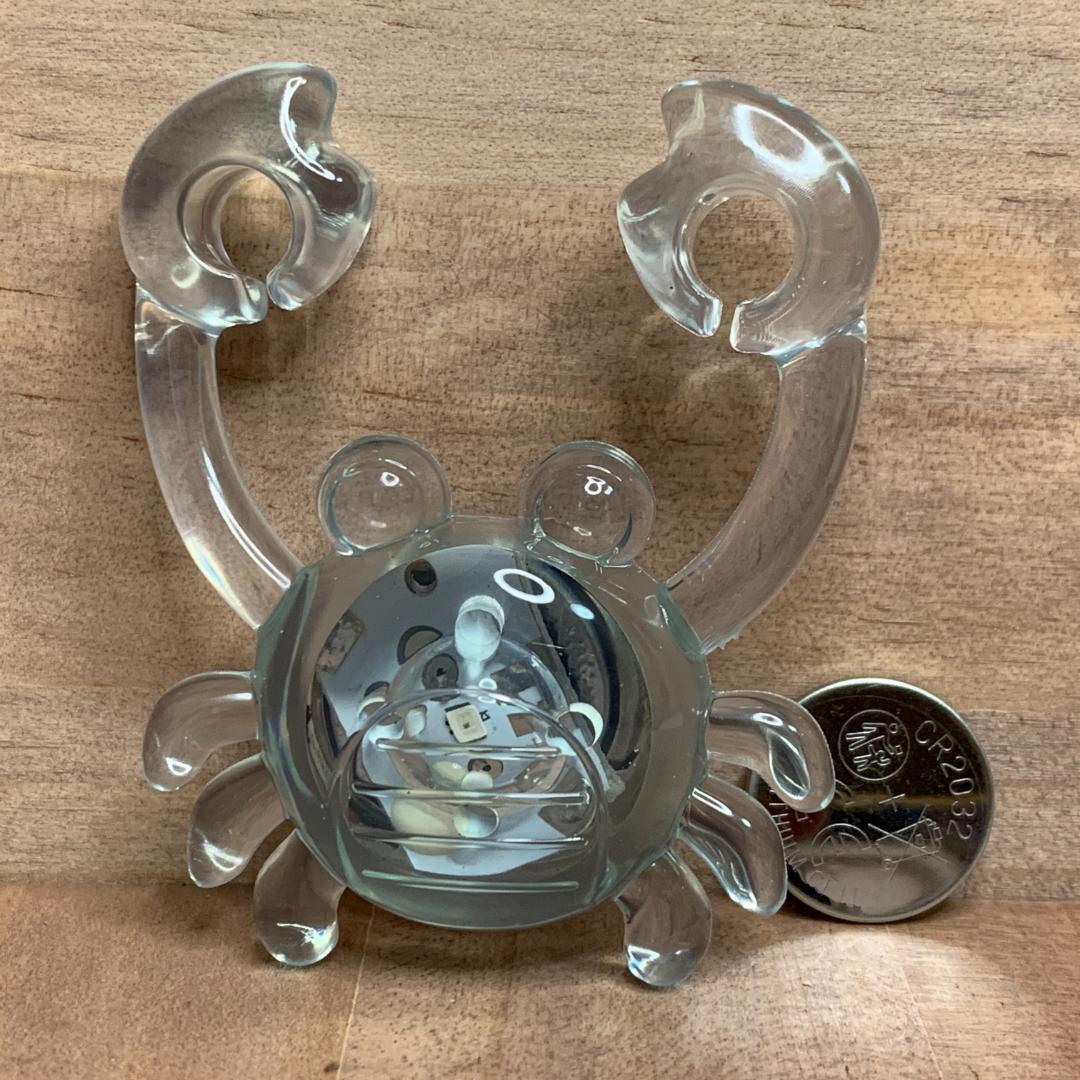 【新品】見た目抜群!カニ型 自転車 テールライト リアライト ボタン電池 クリアー 多色ライト 拍卖