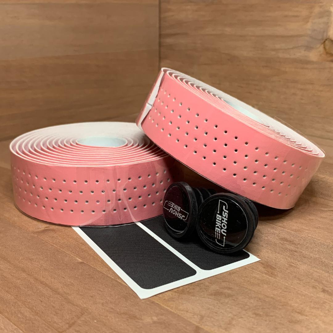 【新品】合皮 バーテープ ロードバイク クラシック ピンク ドロップハンドル クロスバイク 自転車 マウンテンバイク ママチャリ 拍卖