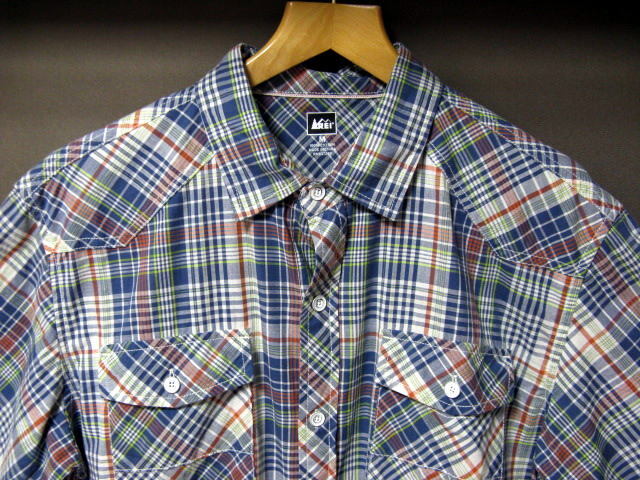 REI outdoor(アール・イ―・アイ)USA アウトドアブランド 半袖シャツ Mサイズ キャンプ アメリカ古着拍卖