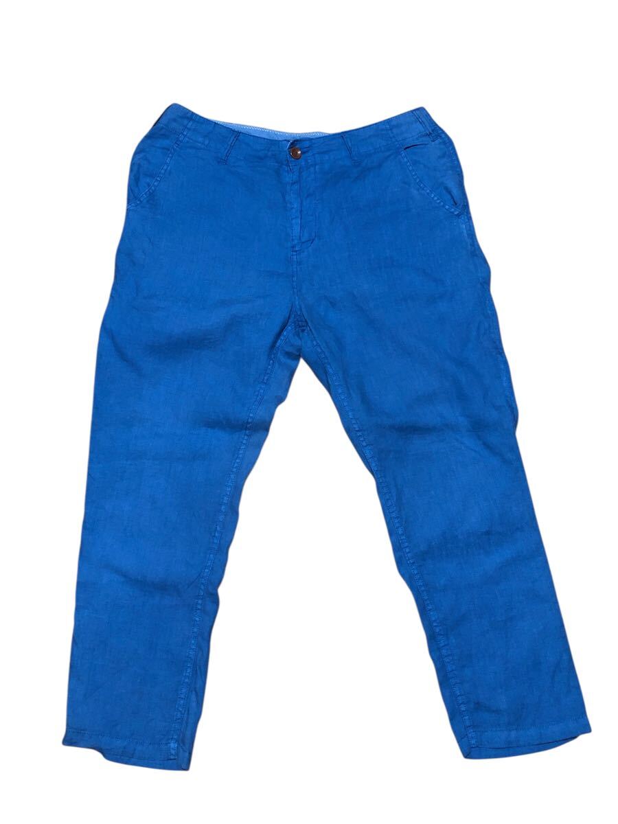 アーバンリサーチ 薄手 パンツ 麻 サイズ40 青色拍卖