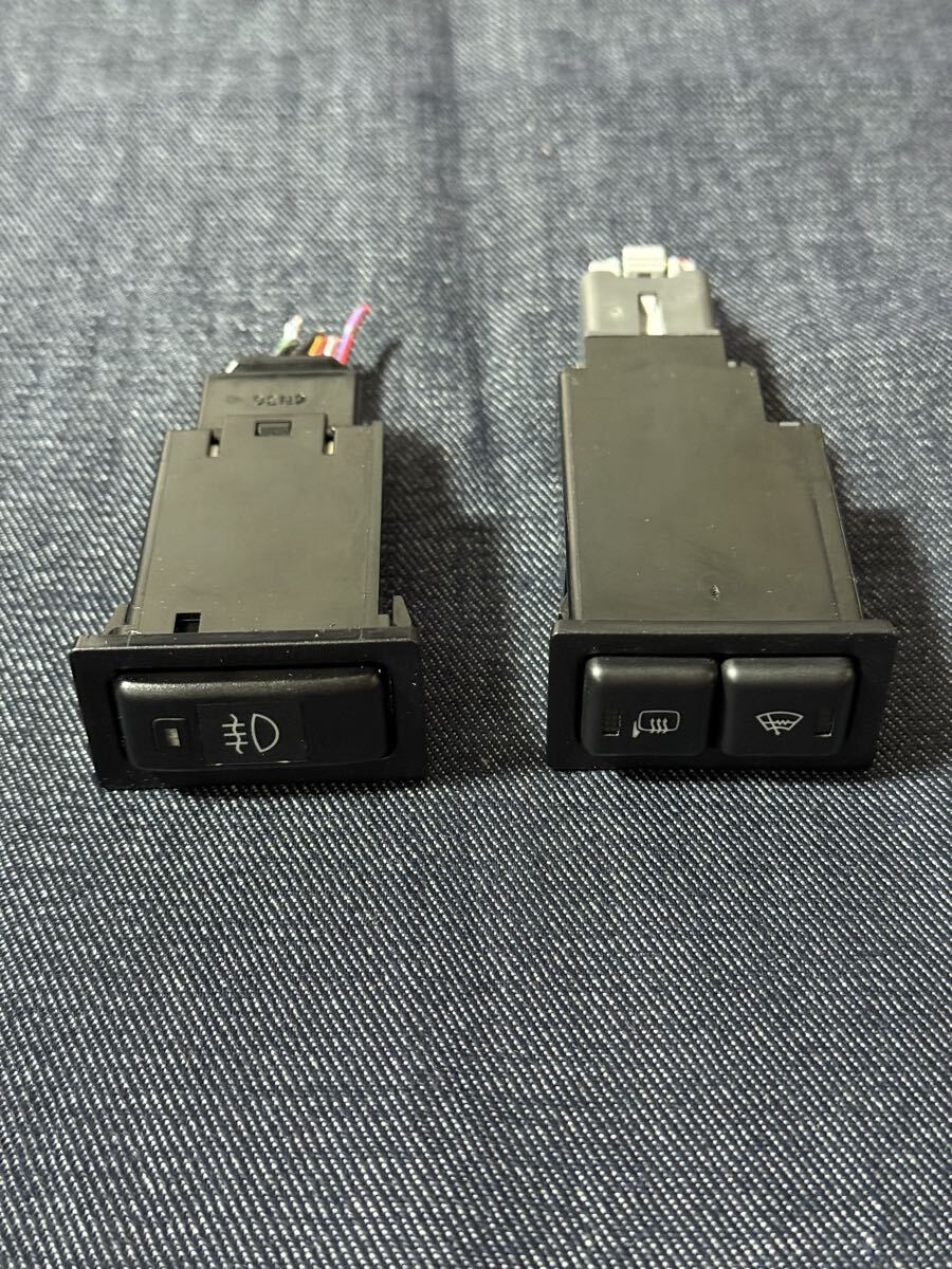 希少 動作確認済 JZX100 GX100 チェイサー マークII クレスタ リアフォグランプスイッチ ミラーヒータスイッチ 寒冷地 カプラー付き拍卖