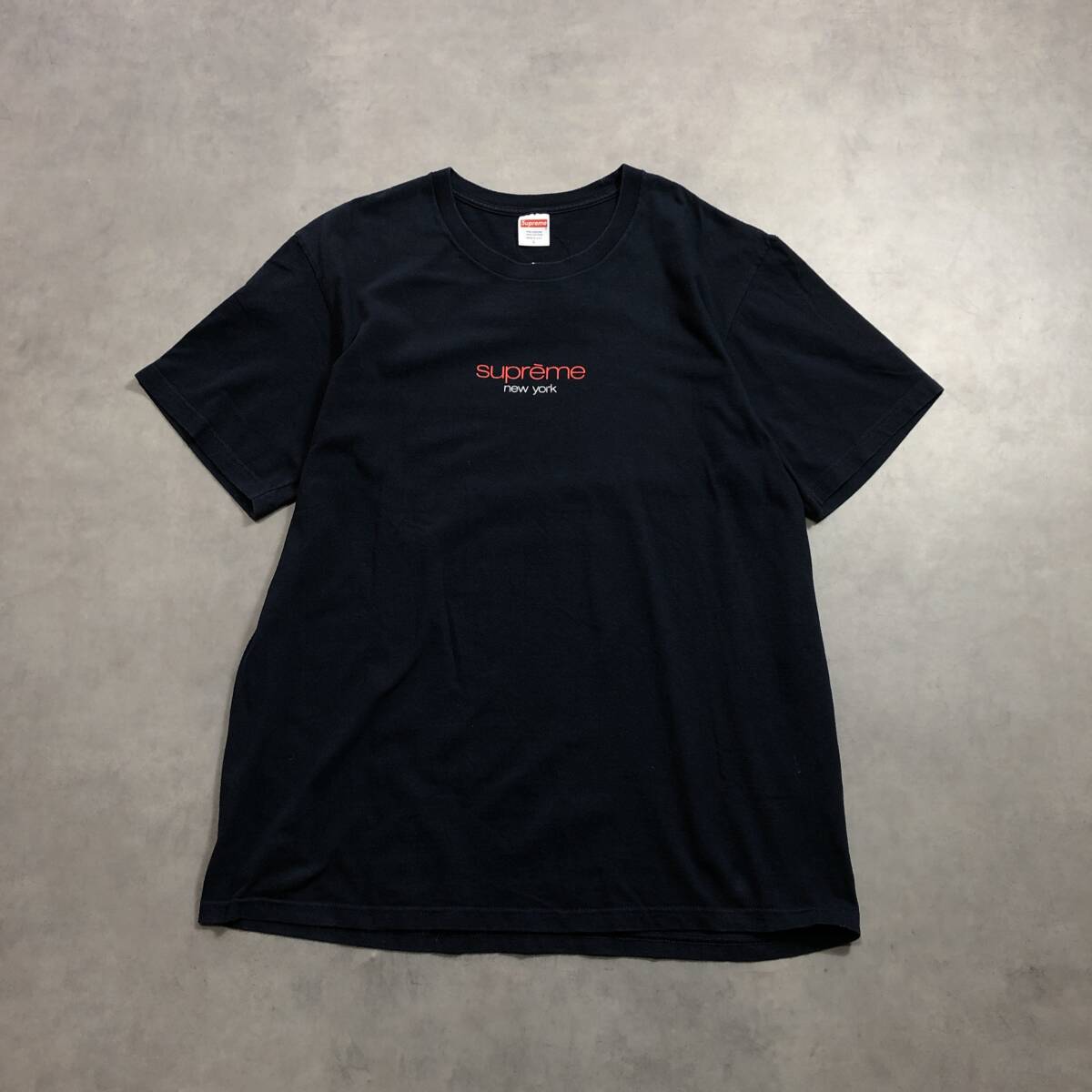 GQ3223◇Supreme : 22ss Classic Logo Tee◇L◇ネイビー シュプリーム クラシックロゴTシャツ拍卖