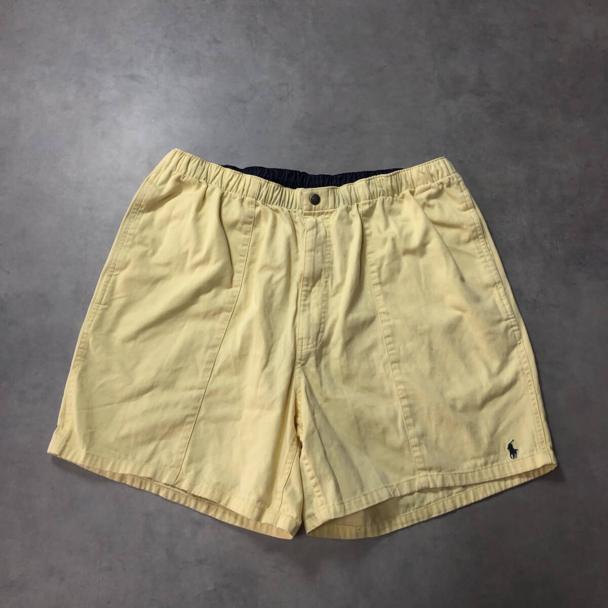 GQ3310◇Polo by RalphLauren : 90's-00's イージーショーツ◇XXL◇イエロー系 ポロラルフローレン チノショートパンツ拍卖