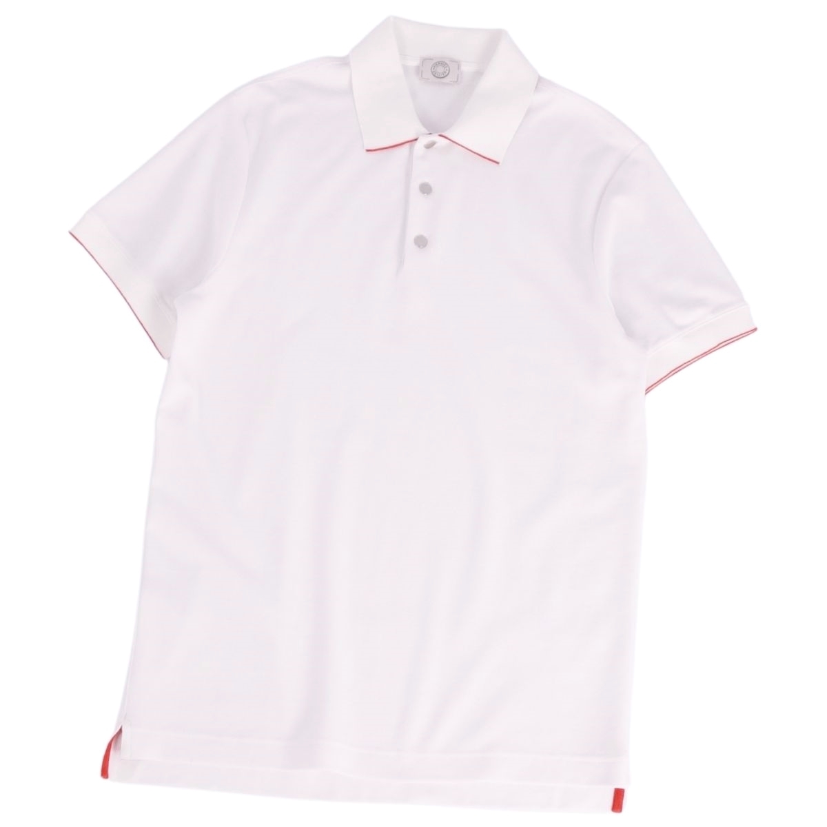 美品 エルメス HERMES シャツ ポロシャツ 鹿の子 セリエボタン コットン トップス メンズ イタリア製 S ホワイト ce07dn-rm10e32692拍卖
