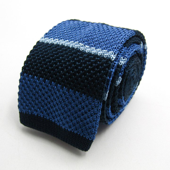 バナナリパブリック ブランド ネクタイ ボーダー柄 ニットタイ PO メンズ ネイビー Banana Republic拍卖