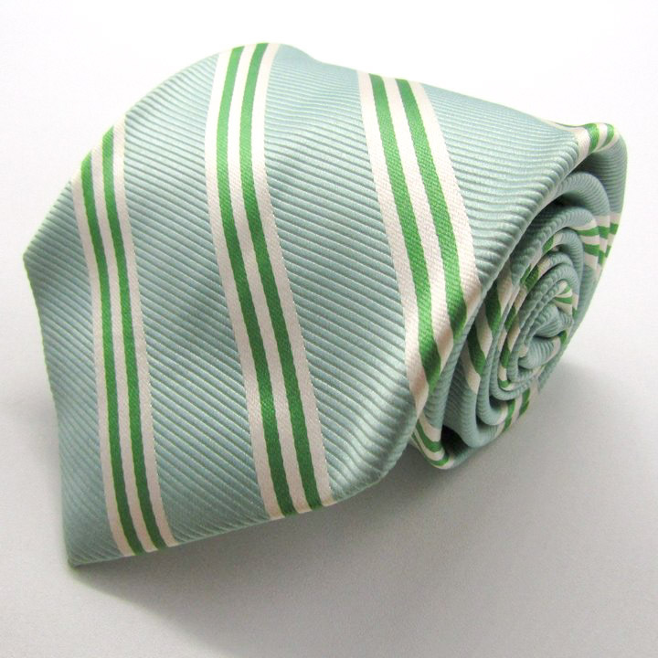 ブルックスブラザーズ ブランド ネクタイ ストライプ柄 シルク アメリカ製 PO メンズ グリーン Brooks Brothers拍卖