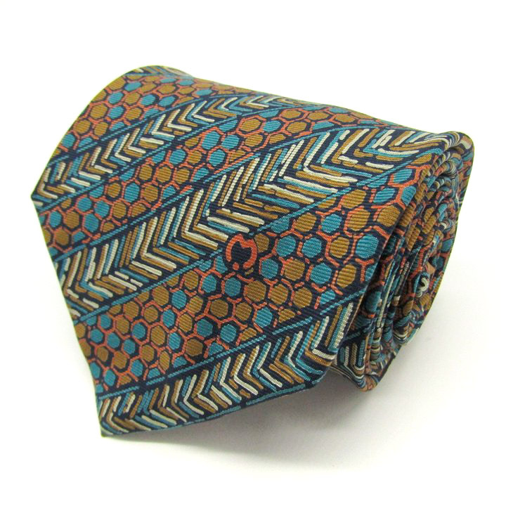 ミラショーン ブランド ネクタイ ロゴ ストライプ柄 総柄 ドット シルク イタリア製 PO メンズ ネイビー mila schon拍卖