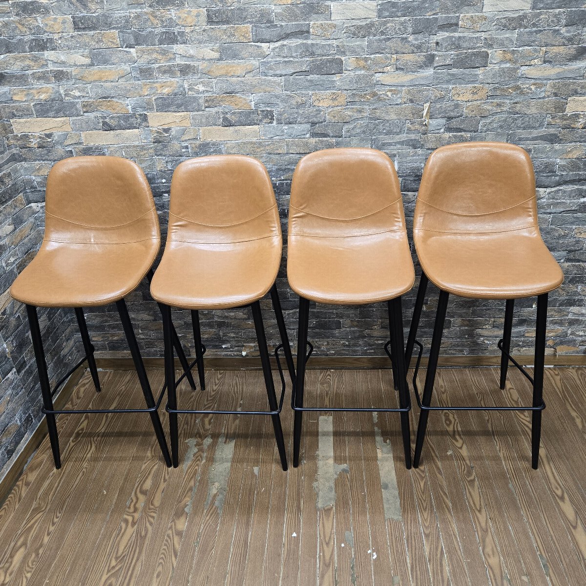 ◆◇5g138-2 【4脚】 カウンターチェア ハイチェア カフェチェア バーチェア 背もたれ付きハイチェア スタイリッシュ お洒落♪◇◆拍卖