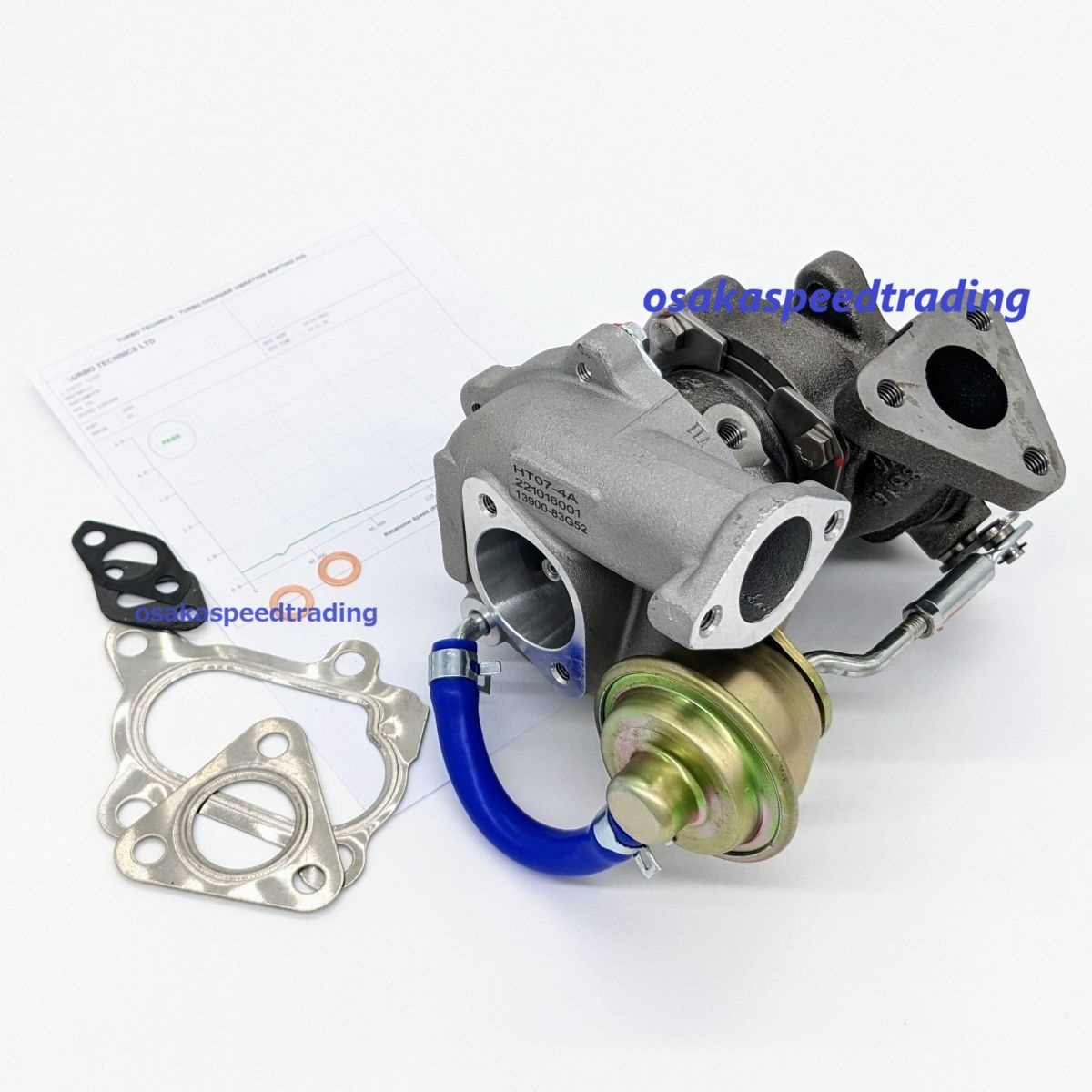 即納 馬力アップ! HT07-4A ハイフロータービン AR9 ターボ 強化調整式アクチェーター スズキ ML21S MRワゴン モコ K6A カプチーノ マフラー拍卖