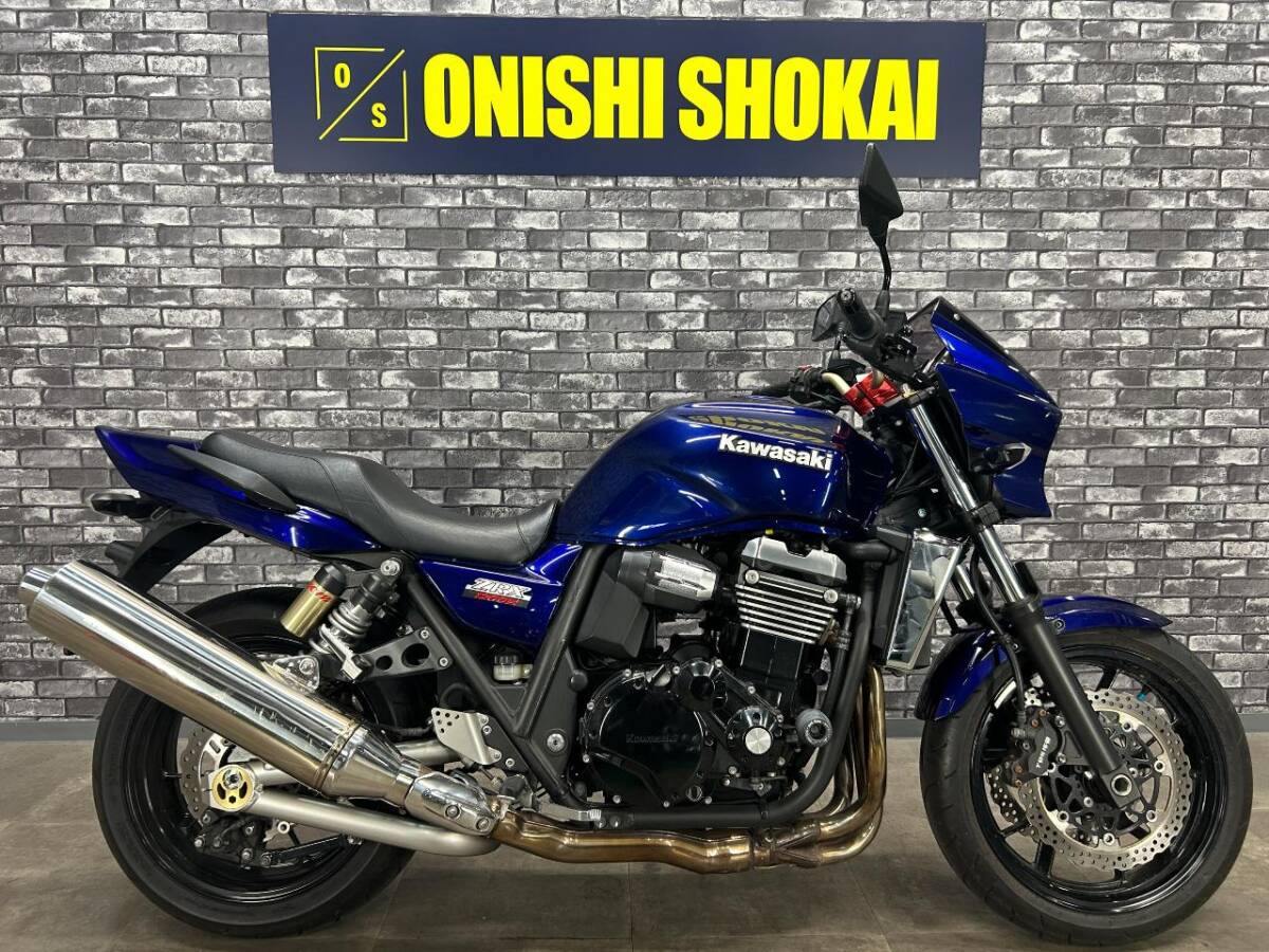 ☆カワサキ ZRX1200 DAEG 社外マフラー エンジンスライダー シフトインジケーター 大阪から 大西商会拍卖