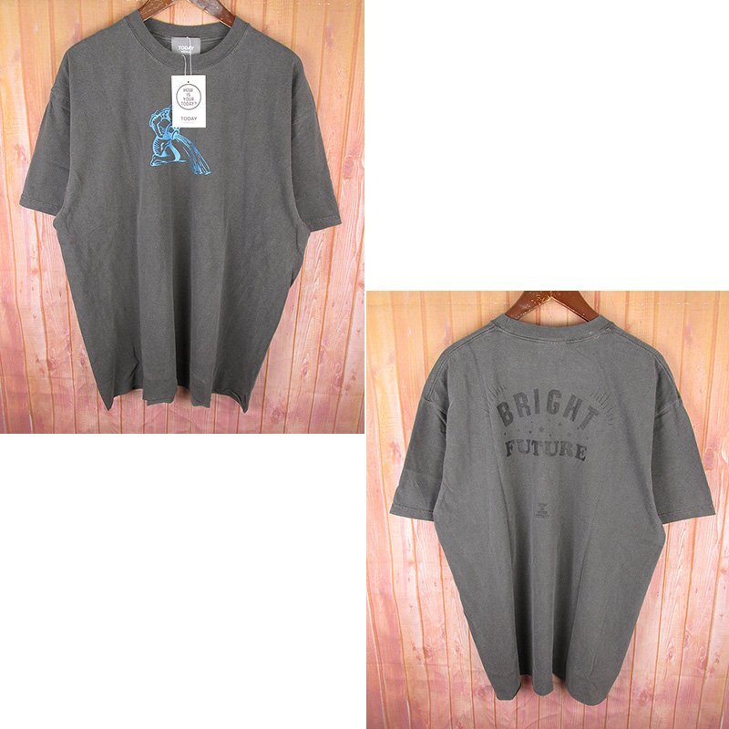 LST12637 today edition トゥデイエディション BRIGHT FUTURE 11 カットオフ Tシャツ 水瓶座 ブラック XL 未使用 (クリックポスト可)拍卖