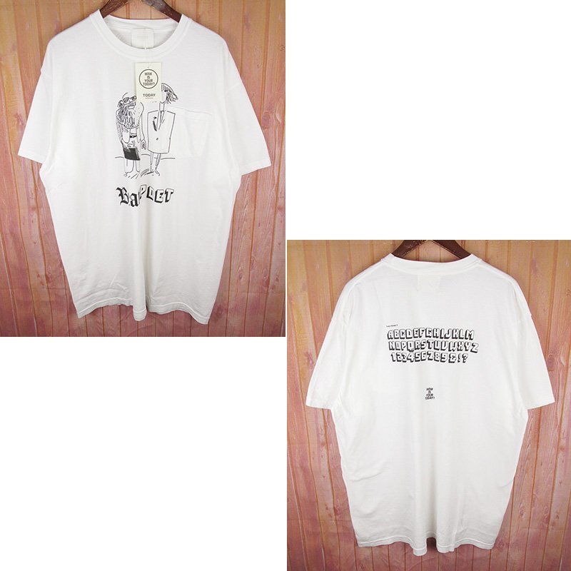 MST12636 today edition トゥデイエディション Village #03 S/S tee ポケット Tシャツ ホワイト XL 未使用(クリックポスト可)拍卖