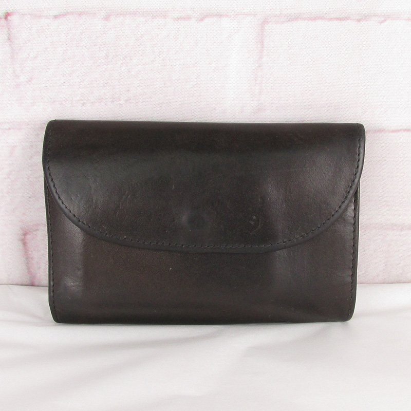 LYO18366 Whitehouse Cox ホワイトハウスコックス ホースハイド レザーウォレット 三つ折り 財布 ブラック系(クリックポスト可)拍卖