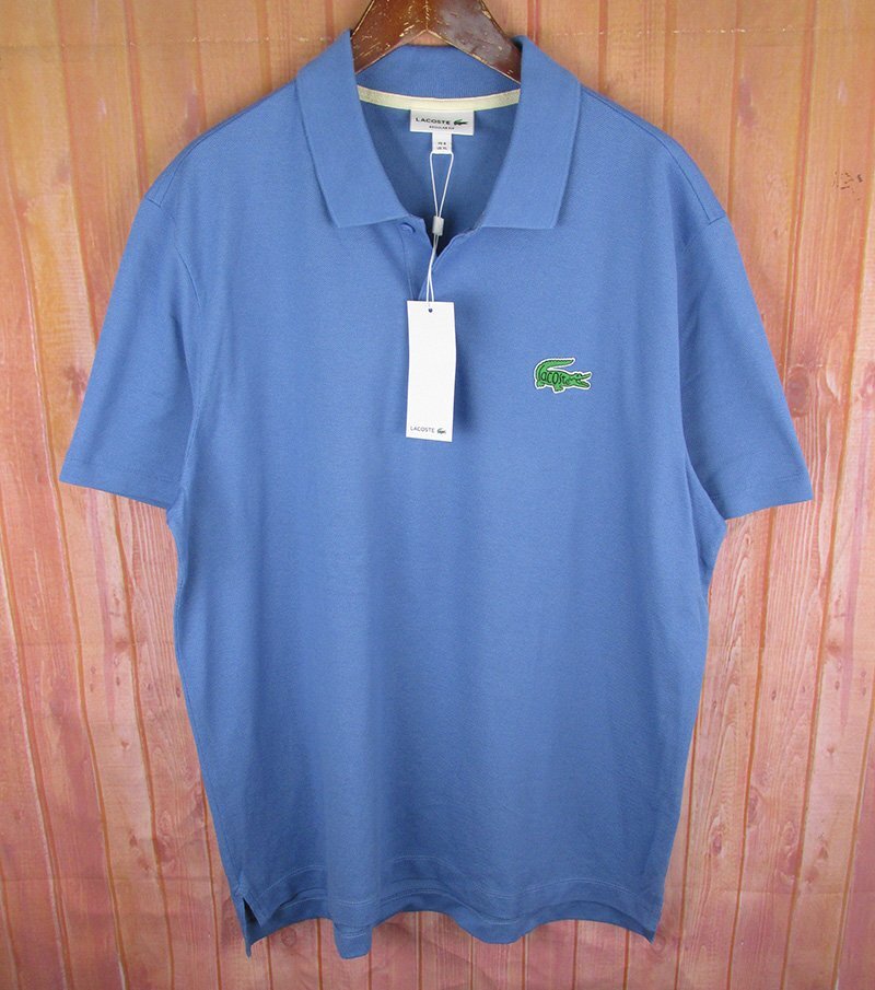 LST12657 LACOSTE ラコステ ヘリテージ ワニロゴ ポロシャツ PH9761 ライトブルー US XL 未使用拍卖
