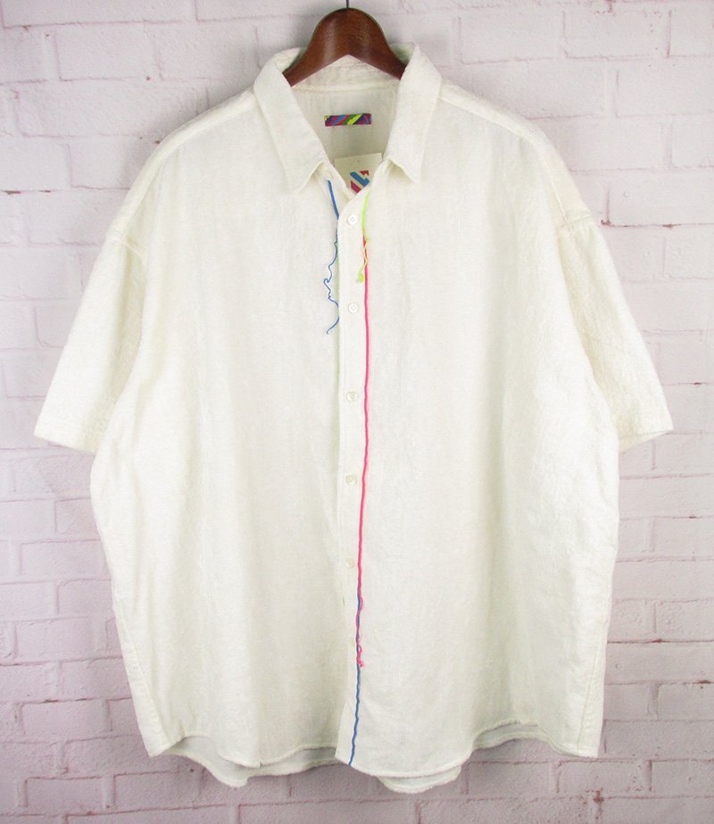 LSH4832 is-ness イズネス ブラッシュド リネン ショートスリーブシャツ 半袖 シャツ 1006SSSH04 ホワイト L(48)未使用拍卖