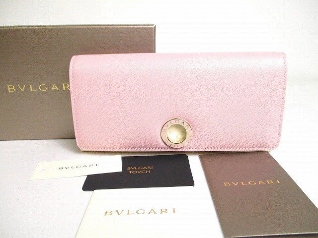 【新古品】 ブルガリ BVLGARI ブルガリブルガリ グレンレザー ゴールド金具 2つ折り 長財布 コンチネンタルウォレット拍卖