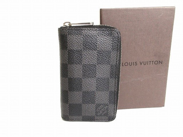 【新品同様】 ルイヴィトン LOUIS VUITTON ダミエ グラフィット ジッピーコインパース 小銭入れ カードケース メンズ拍卖