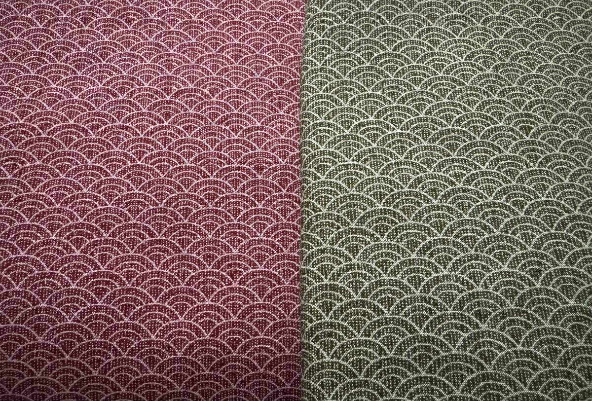 5m CBポプリン 110巾×200+300cm 500cm 青海波 / 和柄 小紋 綿100% 日本製 / 生地 はぎれ WAGARA拍卖