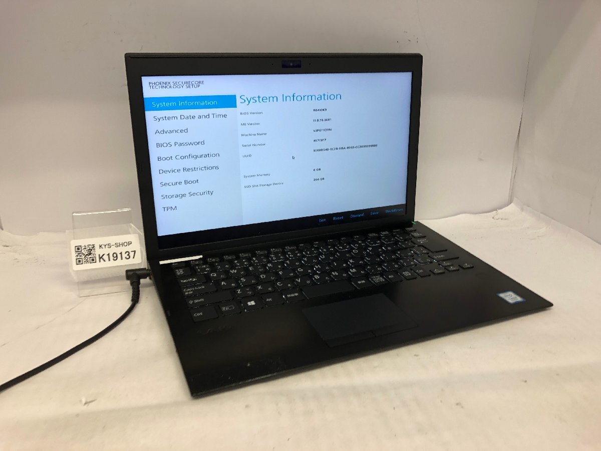 ジャンク/ VAIO VJPG11C11N Intel Core i5-8250U メモリ8.19GB SSD256.06GB 【K19137】拍卖