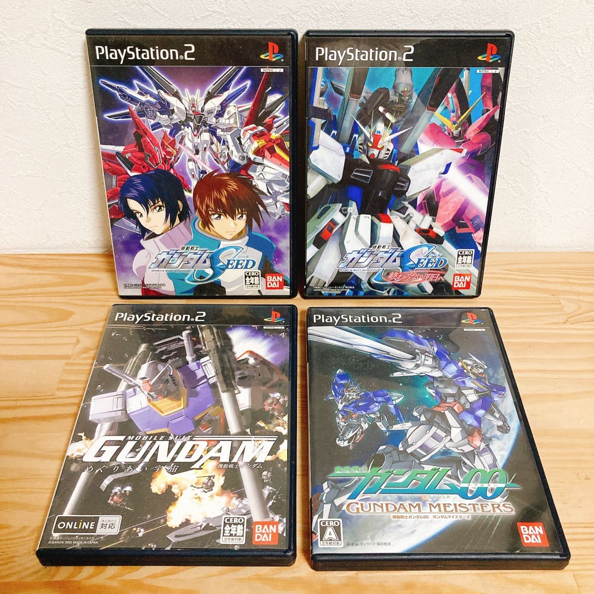 【中古】〈PS2ソフト〉4本セット 機動戦士ガンダムSEED 終わらない明日へ めぐりあい宇宙 00ガンダムマイスターズ プレステ2★A2508-0295拍卖