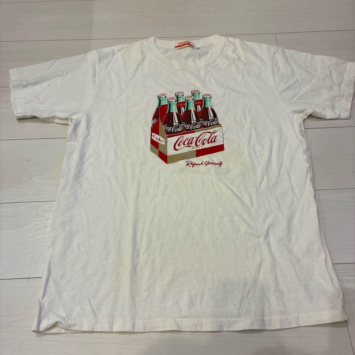 ヴィンテージ コカコーラ Tシャツ ホワイト 白 archive 白T 半袖Tシャツ 古着 ビンテージ 企業CocaCola拍卖