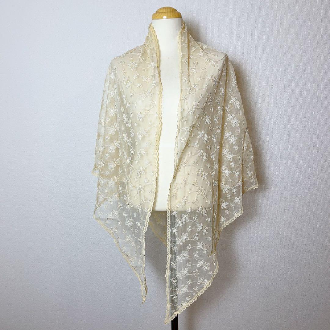 50s~60s JonathanLogan 総レース ストール ヴィンテージ 白拍卖