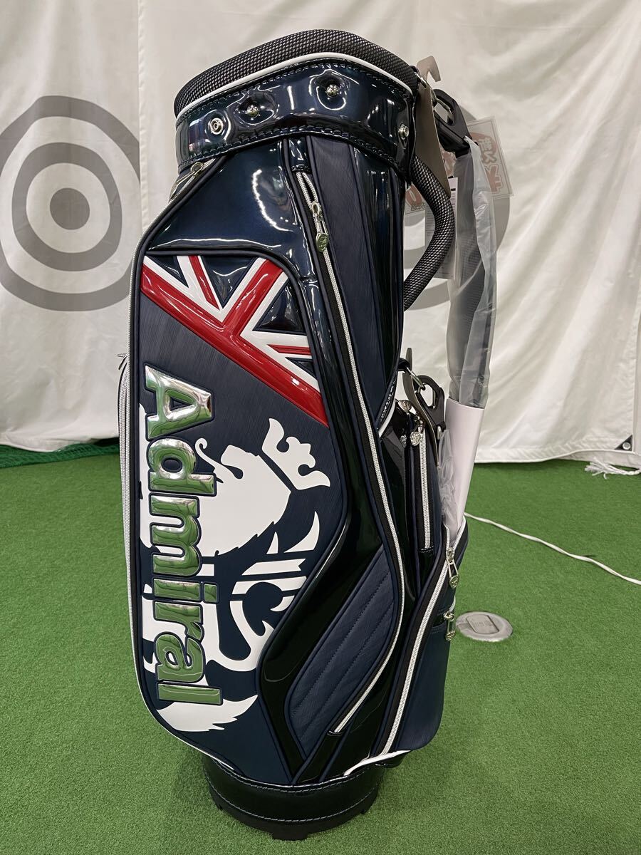 未使用品◇キャディバック◇ADMIRAL◇9.0型◇3.9kg◇46インチ対応◇ネームプレートあり◇フードカバーあり拍卖
