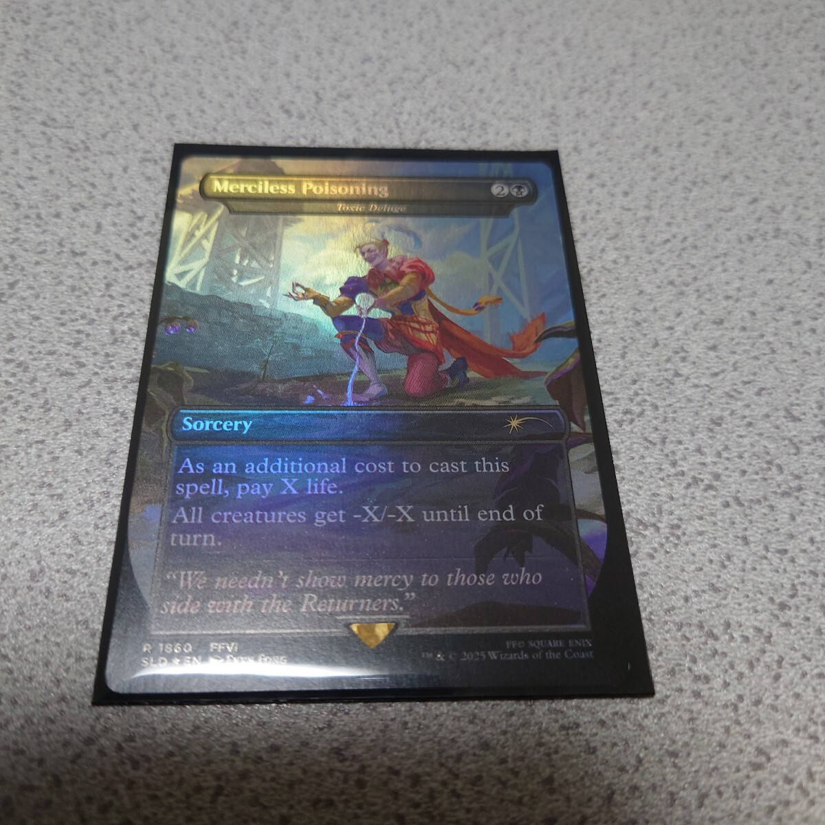 MTG SLD 無慈悲な毒 英語foil 一枚 ファイナルファンタジー Final Fantasy Secret lair 毒の濁流 即決拍卖