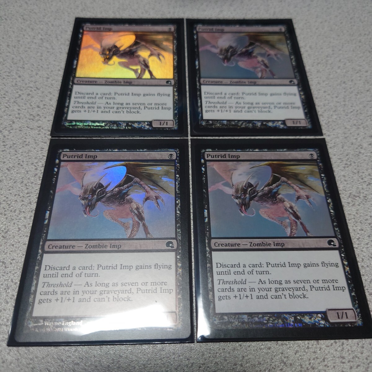 MTG GRB 朽ちゆくインプ 英語foil 四枚セット 即決拍卖