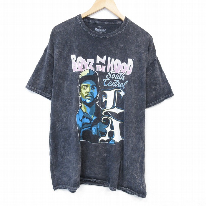 XL/古着 半袖 Tシャツ メンズ 映画 ボーイズンザフッド アイスキューブ 大きいサイズ コットン クルーネック 黒他 ブラック タイダイ 25jul拍卖