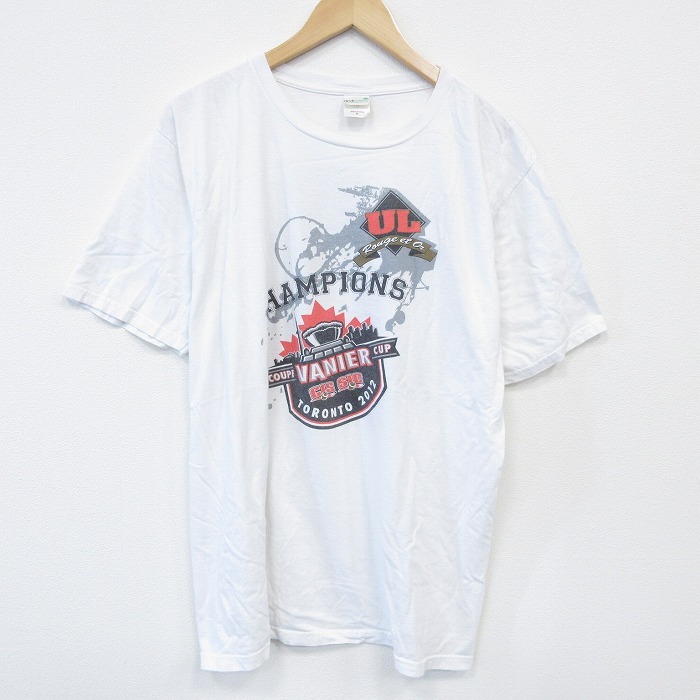 XL/古着 半袖 Tシャツ メンズ トロント 大きいサイズ コットン クルーネック 白 ホワイト 25jul29 中古拍卖