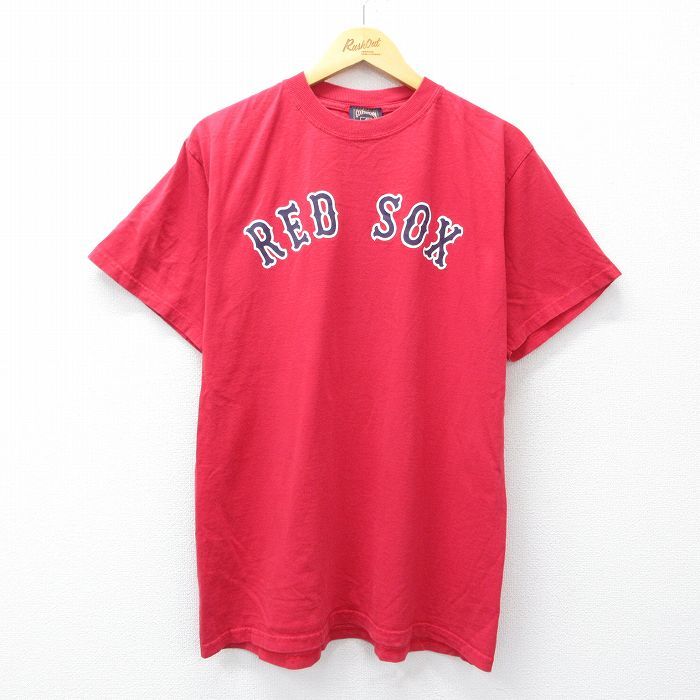 L/古着 マジェスティック 半袖 ビンテージ Tシャツ メンズ 00s MLB ボストンレッドソックス テッドウィリアムズ 9 コットン クルーネック拍卖