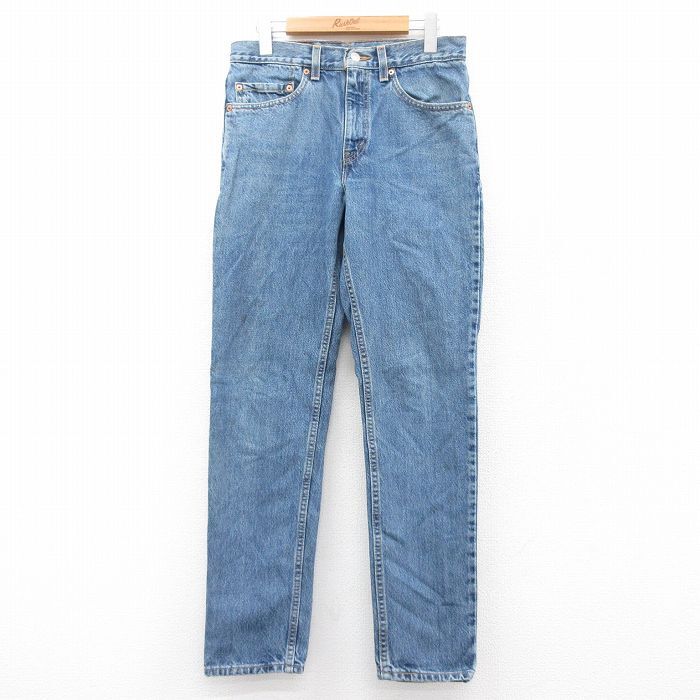 W31/古着 リーバイス Levis 512 ジーンズ メンズ 90s ヒゲ コットン 紺 ネイビー デニム spe 25jul29 中古 ボトムス ジーパン Gパン ロング拍卖