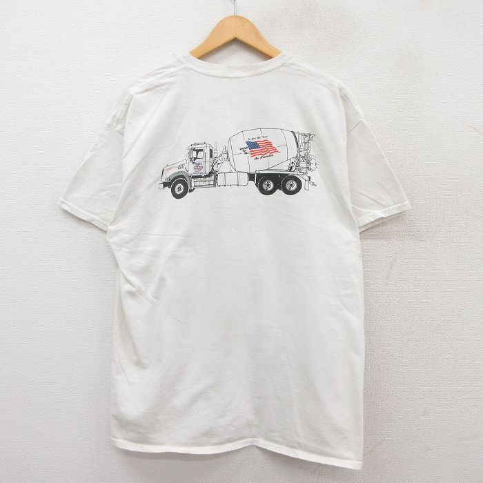 XL/古着 半袖 ビンテージ Tシャツ メンズ 00s トラック HAVIN 大きいサイズ コットン クルーネック 白 ホワイト 25jul29 中古拍卖